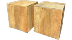 Wood Block Side Table rental Southern Utah, UT