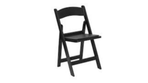 Black Padded Resin Chair rental Southern Utah, UT