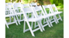 White Padded Resin Chair rental in Southern Utah, UT