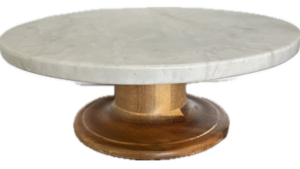 Marble Cake Stand With Wood Base 12" rental Southern Utah, UT