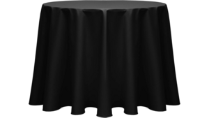 90" Round Cotton Poly Black rental Southern Utah, UT