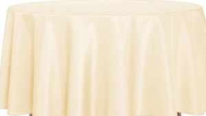 90" Round Cotton Poly Champagne rental Southern Utah, UT