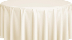 90" Round Cotton Poly Ivory rental Southern Utah, UT