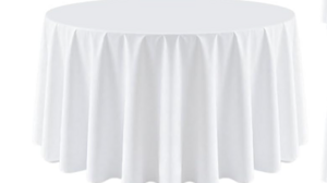 90" Round Cotton Poly White rental Southern Utah, UT