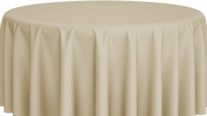 108" Round Cotton Poly Khaki rental Southern Utah, UT