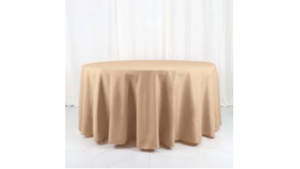 120" Round Cotton Poly Champagne rental Southern Utah, UT