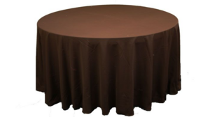 120" Round Cotton Poly Chocolate rental Southern Utah, UT