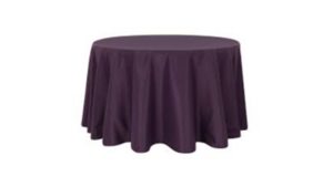 120" Round Cotton Poly Eggplant rental Southern Utah, UT