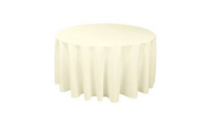 120" Round Cotton Poly Ivory Ef rental Southern Utah, UT
