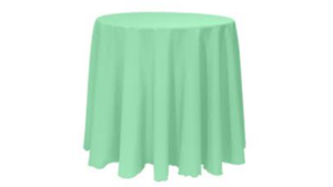 120" Round Cotton Poly Mint rental Southern Utah, UT