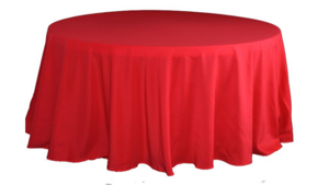 120" Round Cotton Poly Red rental Southern Utah, UT