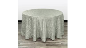 120" Round Crinkle Taff Grey rental Southern Utah, UT
