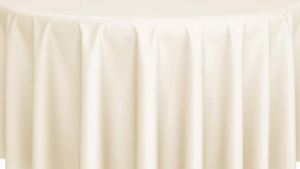 132" Round Cotton Poly Ivory rental Southern Utah, UT