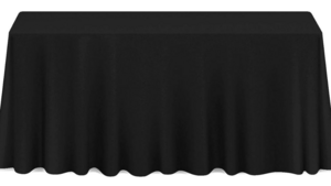 90X156 Banquet Cotton Poly Black Jo rental Southern Utah, UT