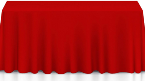 90X156 Banquet Cotton Poly Red rental Southern Utah, UT