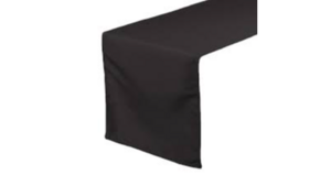Table Runner Cotton Poly Black rental Southern Utah, UT