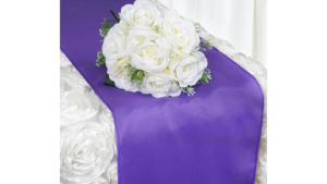 Table Runner Bridal Satin Eggplant rental Southern Utah, UT