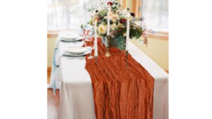 Table Runner Cheesecloth Rust rental Southern Utah, UT