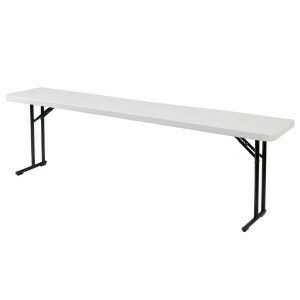 White Seminar Table 18" x 6 FT rental San Antonio, TX