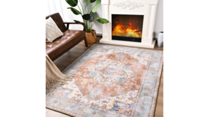 Rug #36 5X7 Rust, Blue Beige rental Southern Utah, UT