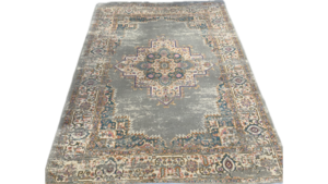 Rug #21 Gray Blue And Beige 5X7 rental Southern Utah, UT