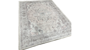 Rug #38 Gray Beige And Cream 5X8 rental Southern Utah, UT