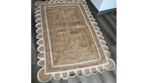 Rug #40 Tan And Cream Twead 4X6 rental Southern Utah, UT