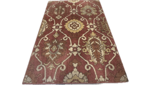 Rug #47 7.5X8.5 Burgundy, Tan, & Gold rental Southern Utah, UT
