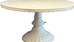 Cake Stand White Metal 12" rental Southern Utah, UT