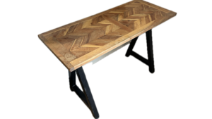 Rustic Wood Table With Zig Saw Metal Legs rental Southern Utah, UT