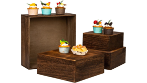 Risers Rustic Brown Square Wooden, (Set Of 4) rental Southern Utah, UT