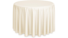 120" Round Cotton Poly Ivory Jo rental in Southern Utah, UT