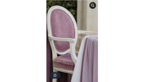 Vintage Round Back Ribbed Blush Wood Arm Chair rental Southern Utah, UT