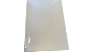 White Porcelain Rectangular Serving Tray rental Southern Utah, UT