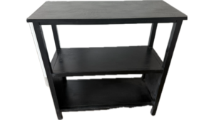 Black 2 Shelf Side Table rental Southern Utah, UT