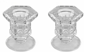Clear Glass Taper Candlestick Holder rental Southern Utah, UT