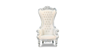 Throne Silver Chair (*INDOOR USE ONLY) rental Palm Beaches-Treasure Coast, FL