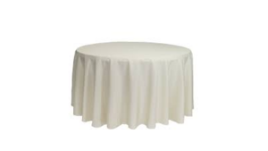 132" Round Polyester Ivory rental Palm Beaches-Treasure Coast, FL