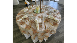 85"x85"Ribbon Mesh - Champagne (Overlay) rental Palm Beaches-Treasure Coast, FL