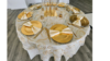 84x84 Ribbon Swirl Sheer / Ivory & Gold (Overlay) rental in Palm Beaches-Treasure Coast, FL