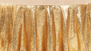 90X132 - Sequins Taffeta - Gold 24K rental Palm Beaches-Treasure Coast, FL