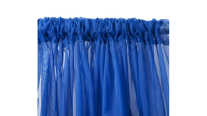 Drape Royal Blue Sheer 10'Ft height rental Palm Beaches-Treasure Coast, FL