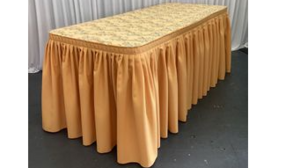 Gold - Satin 14'ft TableSkirt rental Palm Beaches-Treasure Coast, FL