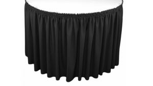 Black Skirt -  Polyester- 14ft Long 24" Height rental Palm Beaches-Treasure Coast, FL