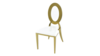 Ava O Back Chair - Gold rental in Palm Beaches-Treasure Coast, FL