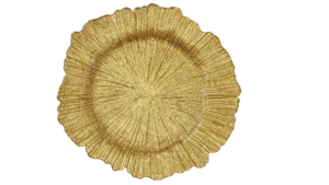 13" Charger Glass - Reef Gold rental Palm Beaches-Treasure Coast, FL