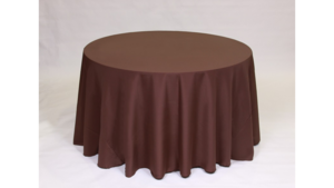 120" Round. Polyester - *Brown / Chocolate rental Palm Beaches-Treasure Coast, FL