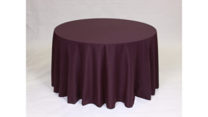 120 Round - Polyester * Egg Plant rental Palm Beaches-Treasure Coast, FL