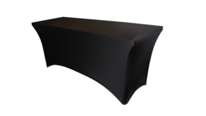 8'ft Banquet - Spandex Black rental Palm Beaches-Treasure Coast, FL