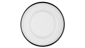 12" Charger - Clear Black band rental Palm Beaches-Treasure Coast, FL